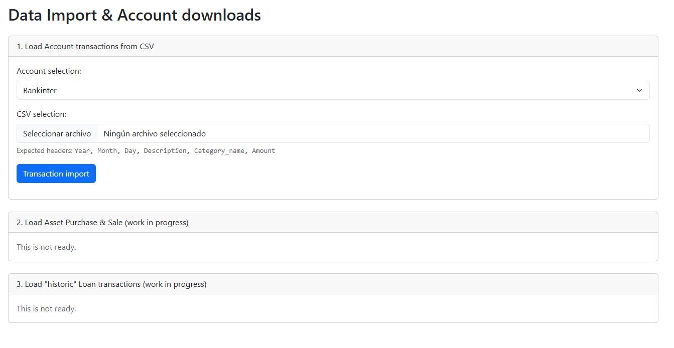 CSV import & downloads screen