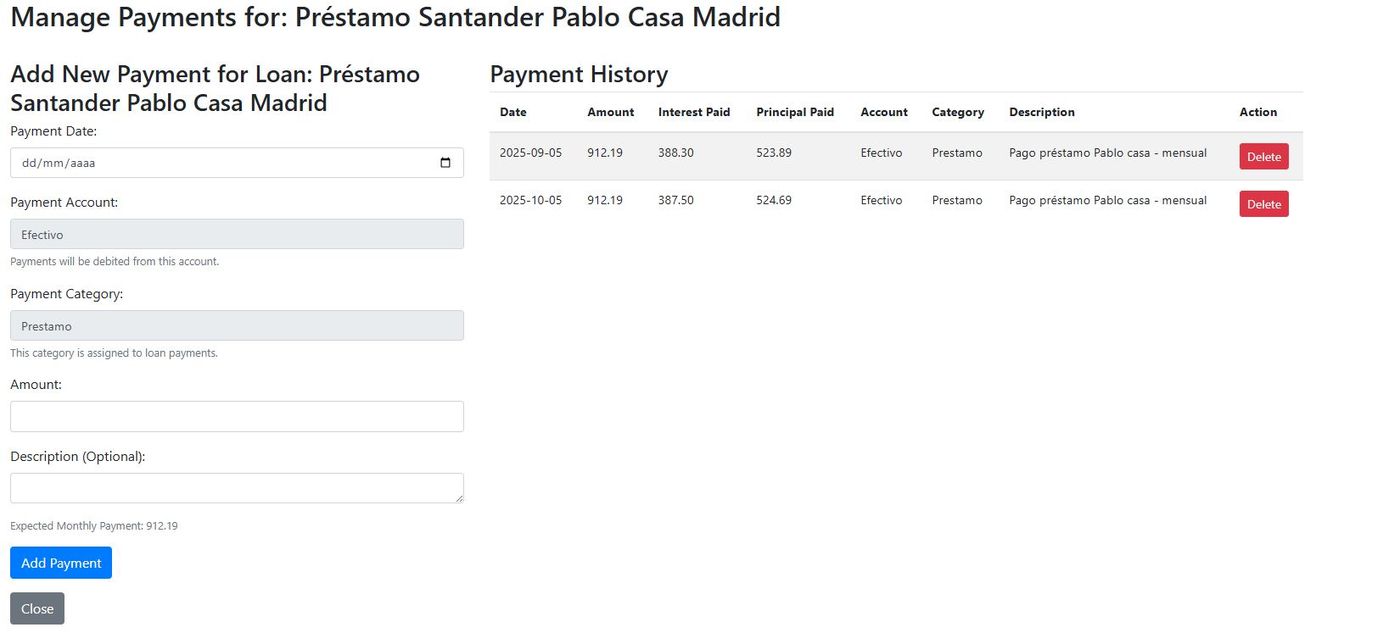 Manage loan payments